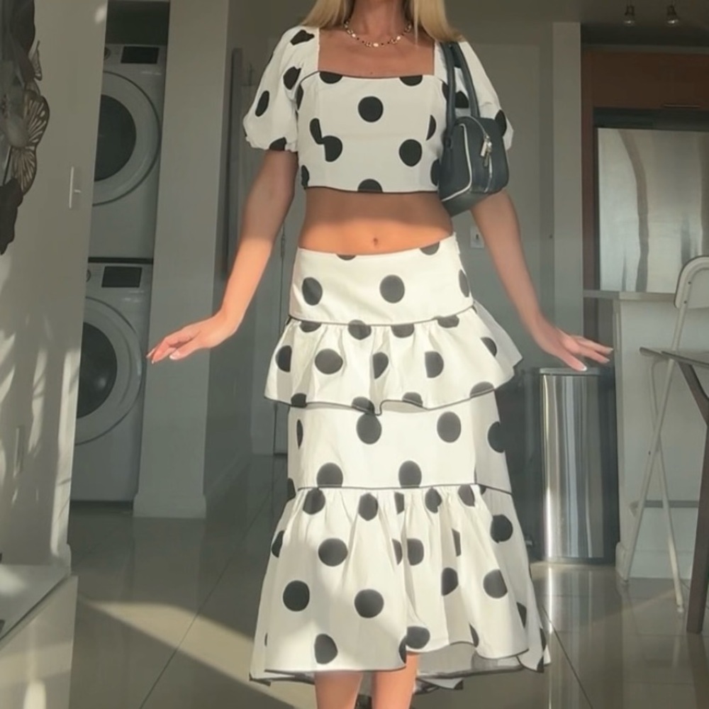 *Adelyn Rae Matching Polka Dot Set*